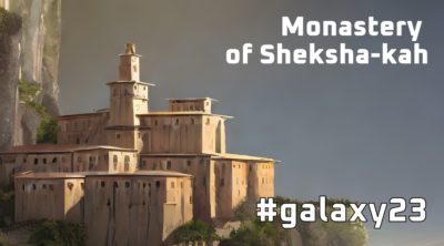 Cliffside monastery of Sheksha-kah on Halite #galaxy23