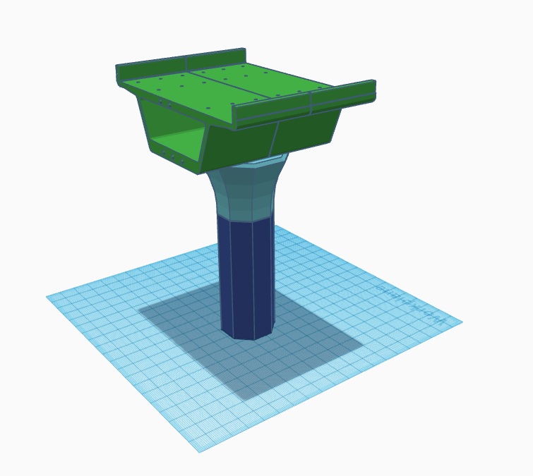 SkyTrain guideway design in TinkerCAD