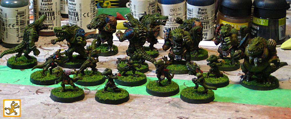 Blood Bowl Crocs, Nearly Finished
