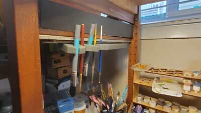 A Paintbrush Rack from Scrap